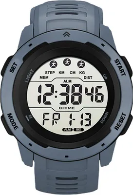 Image de Montre de sport numérique multifonctionnelle étanche lumineuse Timing -Hommes Sport en cours d'exécution pour l'extérieur Grey