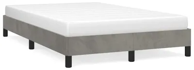 Produktbild von vidaXL Bettgestell ohne Matratze Hellgrau 120x200 cm Samt