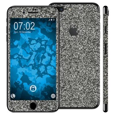 Produktbild von 1er-Pack PhoneNatic Displayschutzfolien Glitzer schwarz kompatibel mit Apple iPhone 7 / 8 / SE 2020