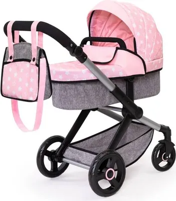 Produktbild von Kombi Puppenwagen Xeo - Rosa-Grau