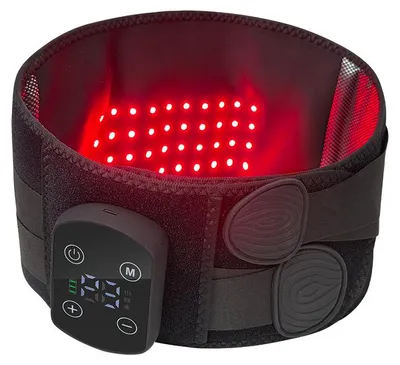 Produktbild von Rückenmassagegerät mit Wärmefunktion, kabelloser Akku Massagegürtel 5000mAh mit 3 Massagearten und 5 Heizstufen für Rücken, Taille und Zuhause