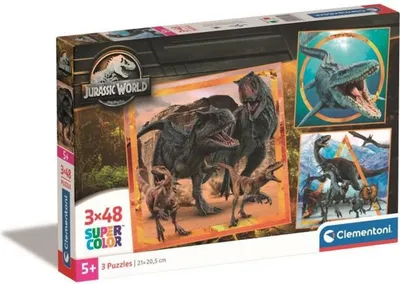 Immagine prodotto di Puzzle 3x48 Super Kolor Jurassic World