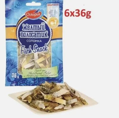 Produktbild von Goldband-Selar (6 x 36g Pack) - natürlicher Snack getrocknet Octopus