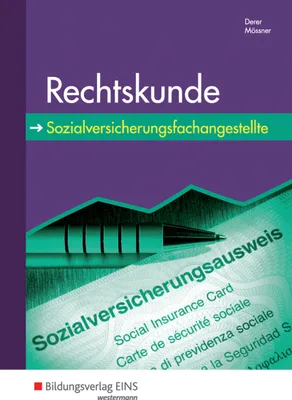 Produktbild von Rechtskunde für Sozialversicherungsfachangestellte