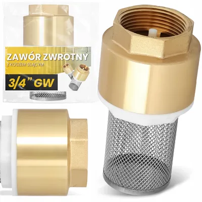 Obrázok produktu pre TRCR Spätný ventil 3/4'' mosadzný so sacím košom na vodu