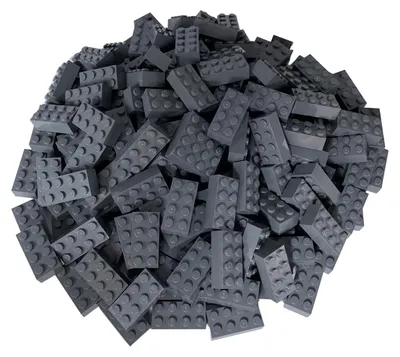 Immagine prodotto di Mattoncini LEGO® 2x4 grigio scuro - 3001 NUOVO! Quantità 100x