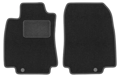 Productafbeelding van Velours voormatten voor Nissan Tiida C11 2004-2012 (hatchback/sedan) – 2-delig, grafiet, op maat – Wielganizator LUX