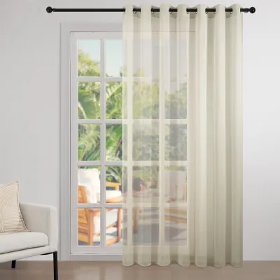 Voile-Vorhang mit Ösen, beige, 260x300 cm, 1 Stück