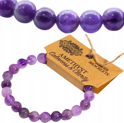 Produktbild von Kraftarmband mit Steinen - Amethyst