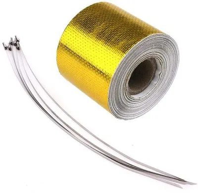 Immagine prodotto di Nastro isolante autoadesivo color oro, 10 m x 5 cm, resistente al calore fino a 450 °C