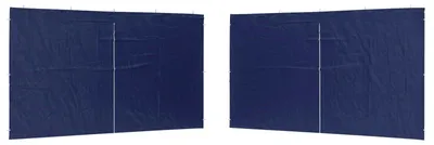 Produktbild von vidaXL Party Zelt Seitenteil 2 pcs Blau 400 x 195 cm PE und Stahl