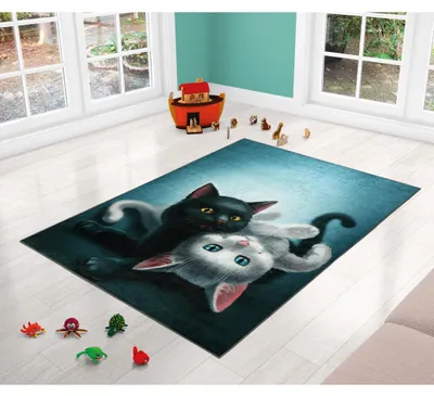 Produktbild von Kinderteppich 100x150 cm Katzen