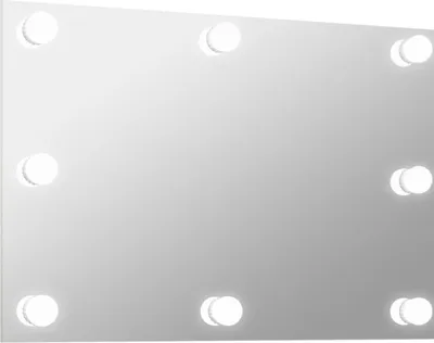 Produktbild von vidaXL Wandspiegel ohne Rahmen mit LED-Beleuchtung Rechteckig Glas