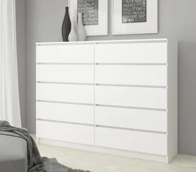 Obrázok produktu pre Veľká šuplíková komoda SAVRILA - biela