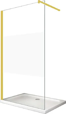 Immagine prodotto di Glaswerk Westfalen- LiLy 100x200cm Schermo doccia Oro centrale satinato