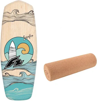 Obrázek produktu pro F2 Balance Board – korková rolka, polokulová balanční deska ze dřeva pro děti i dospělé – obsah balení: Tompstone + korková rolka
