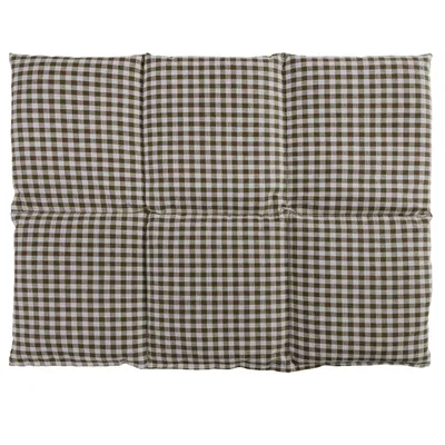 Produktbild von Bio-Dinkelkissen groß 40x30cm 6-Kammer - braun-weiß - Wärmekissen Dinkel Körnerkissen für Mikrowelle und Backofen - Dinkel-Kissen 30x40 - braun-weiß