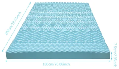 Zdjęcie produktu dla Nakładka na materac - Topper - 140 x 200 cm - grubość 7,5 cm - Pianka memory - Żel chłodzący - Zapewnia komfort i redukuje nacisk - Oddychająca