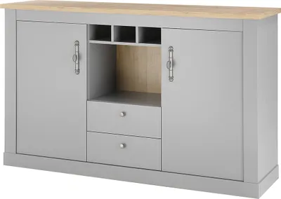 Produktbild von Landhaus Wohn-/Esszimmer Sideboard in grau mit Artisan Eiche Nb. CHATHAM-61, B/H/T ca. 166/100/44 cm
