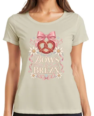 Imagen del producto de Bows Brezn  Bayern Wiesn. Faldas y blusas tradicionales. Camiseta para mujer, color rosa, talla S