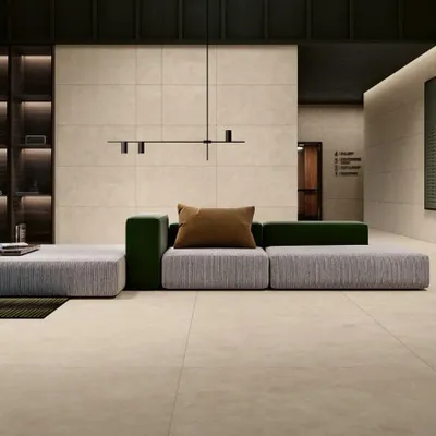 Productafbeelding van CASA39, geglazuurd keramisch tegeltje met cementlook, beige kleur, 60x60 cm, Margres Metropolis