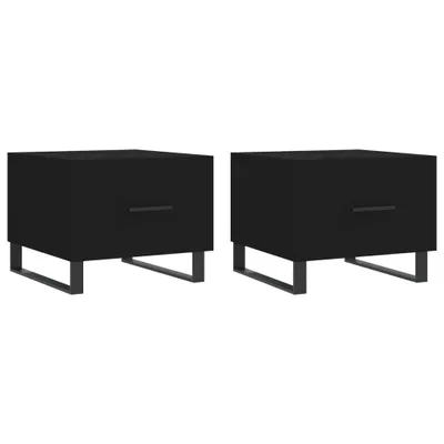 Produktbild von vidaXL Couchtische 2 Stk. Schwarz 50x50x40 cm Holzwerkstoff