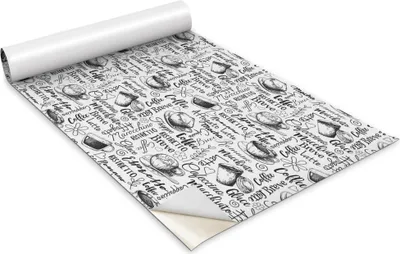 Immagine prodotto di Pellicola autoadesiva per mobili - pellicola decorativa - mobili da tavolo - tagliabile a misura - tema caffè - 100 x 50 cm