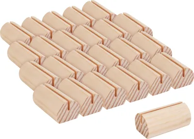 Produktbild von VBS XXL Kartenhalter, 24 Stück Kiefernholz ca. B 5,5 x T 3 x H 2,5 cm Dekoration