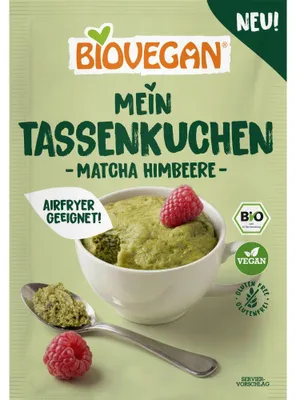 Produktbild von Biovegan Tassenkuchen Matcha Himbeere  55g