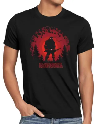 Produktbild von Herren T-Shirt Raph aus Baumwolle mit originellem Druck und verstärktem Nackenband