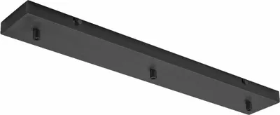 Immagine prodotto di Rosone rettangolare in metallo IP20 per Lampadari e lampade a sospensione - Base da soffitto moderna, attacco centrale, facile installazione - Nero