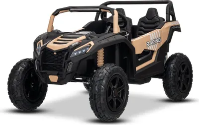 Produktbild von Elektrisches Kinderauto UTV XXL 24V, khaki, zweitürig, Motor mit Differenzial, aufblasbare Gummireifen, gefederte Hinterachsen, Scheibenbremse, gepolsterter Sitz, verstellbares Lenkrad, Bluetooth, MP3-Player mit USB/SD-Anschluss