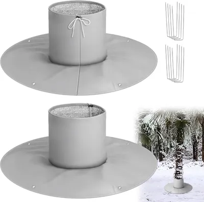 Produktbild von Doppelpack Palmenwurzel-Winterschutz - mit Kordelzug Outdoor Frostschutz Baum Palme Olivenbaum 3-fach isolierte Bodenabdeckung Ø 100 cm