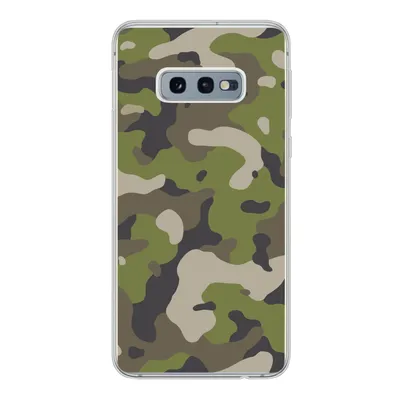 Produktbild von MuchoWow® Handyhülle Schutzhülle Hülle für Samsung Galaxy S10e Camouflage-Muster mit militärischen Farben Silikon Softcase Handy Hülle - Handy