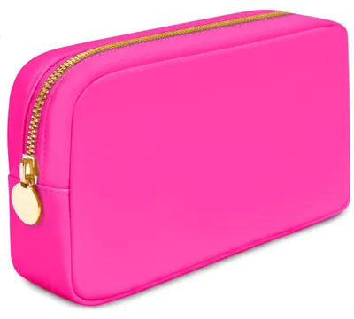 Image de Grande pochette de toilette en nylon pour femmes, couleur rose vif