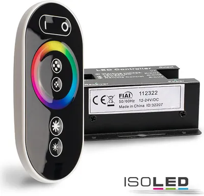 Produktbild von ISOLED Wireless Touch RGB PWM-Dimmer mit Funk-Fernbedienung Flat, 12-24V DC 3x6A