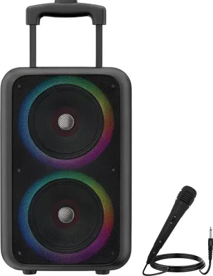 Image de Avizar, enceinte Bluetooth 41 × 26 cm avec éclairage 2 × 5 W et micro, noir