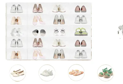 Immagine prodotto di Contenitore per scarpe, trasparente, antipolvere, BIANCO