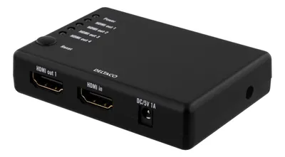 Obrázok produktu pre Deltaco HDMI-7051, HDMI, 4x HDMI, 1920 x 1080 px, Čierna, Full HD, DTS-HD, DTS-HD Master Audio, Dolby Digital, Dolby TrueHD