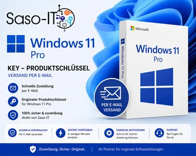 Produktbild von Microsoft Windows 11 Pro Key - Produktschlüssel - Digital - per Mail, KI-generiertes Bild