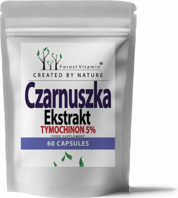 Produktbild von Schwarzkümmel 500mg - 60 Kapseln - Schwarzkümmelsamen Extrakt - Forest Vitamin