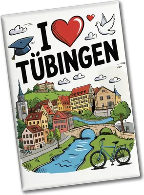 Produktbild von I love Tübingen Souvenir Souvenir Magnet mit Sehenswürdigkeiten