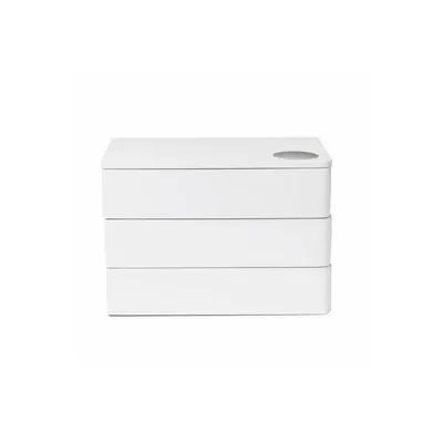 Imagen del producto de UMBRA SPINDLE: Caja de almacenamiento, joyero, caja blanca, modelo 308712-660