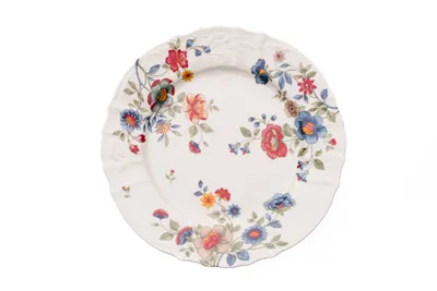 Obrázok produktu pre Thun 1794 Bernadotte, plytký tanier 27 cm, slonovina, kvety, Thun, 6 ks