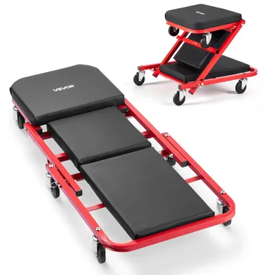 Produktbild von VEVOR 91,4 cm faltbarer Z-Garagenkriecher Mechanikerkriecher Hocker 136,1 kg Tragfähigkeit