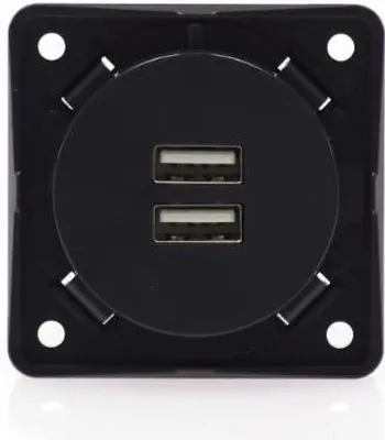 Produktbild von Berker 926102505, 2x USB, USB 2.0, Anthrazit, 230 V, 3 A