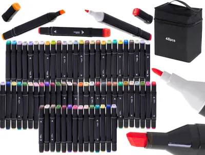 Produktbild von Doppelseitige Alkoholmarker im Etui 48 Stück