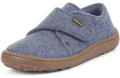 Produktbild von Froddo Barefoot Wooly Kinder Barfuß-Hausschuhe aus Wolle Blau (Denim), G1700420-1 - Gr. 28