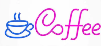 Immagine prodotto di Neon LED Sign Light USB LED Light Home Illuminated Sign Night Light Coffee Pink/Blue
