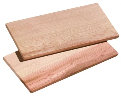 Productafbeelding van BBQ Grillplank van Cederhout, Set van 2, Voor Vis, Vlees en Groenten